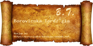 Borovicska Terézia névjegykártya